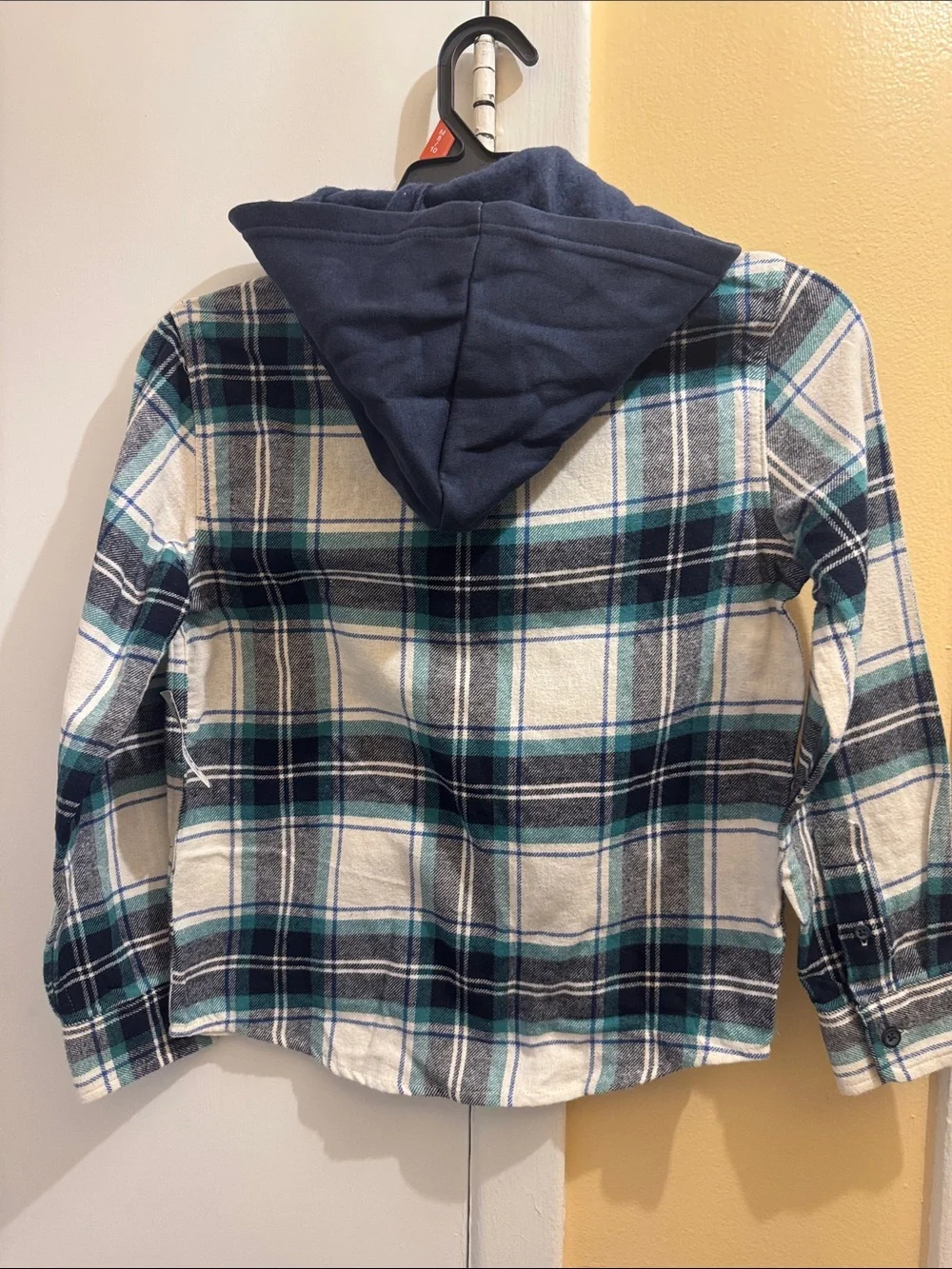 Old Navy Teal, Navy & Cream Plaid Button-Down Shirt